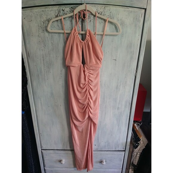 Saints + Secrets Halter Dress Nwt Blush Sexy Beachy City Party Cocktail - Picture 1 of 11